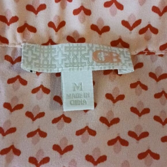 Gianni Bini Womens M Pink Floral Off Shoulder Cold Shoulder Spaghetti Strap Top - Picture 7 of 9